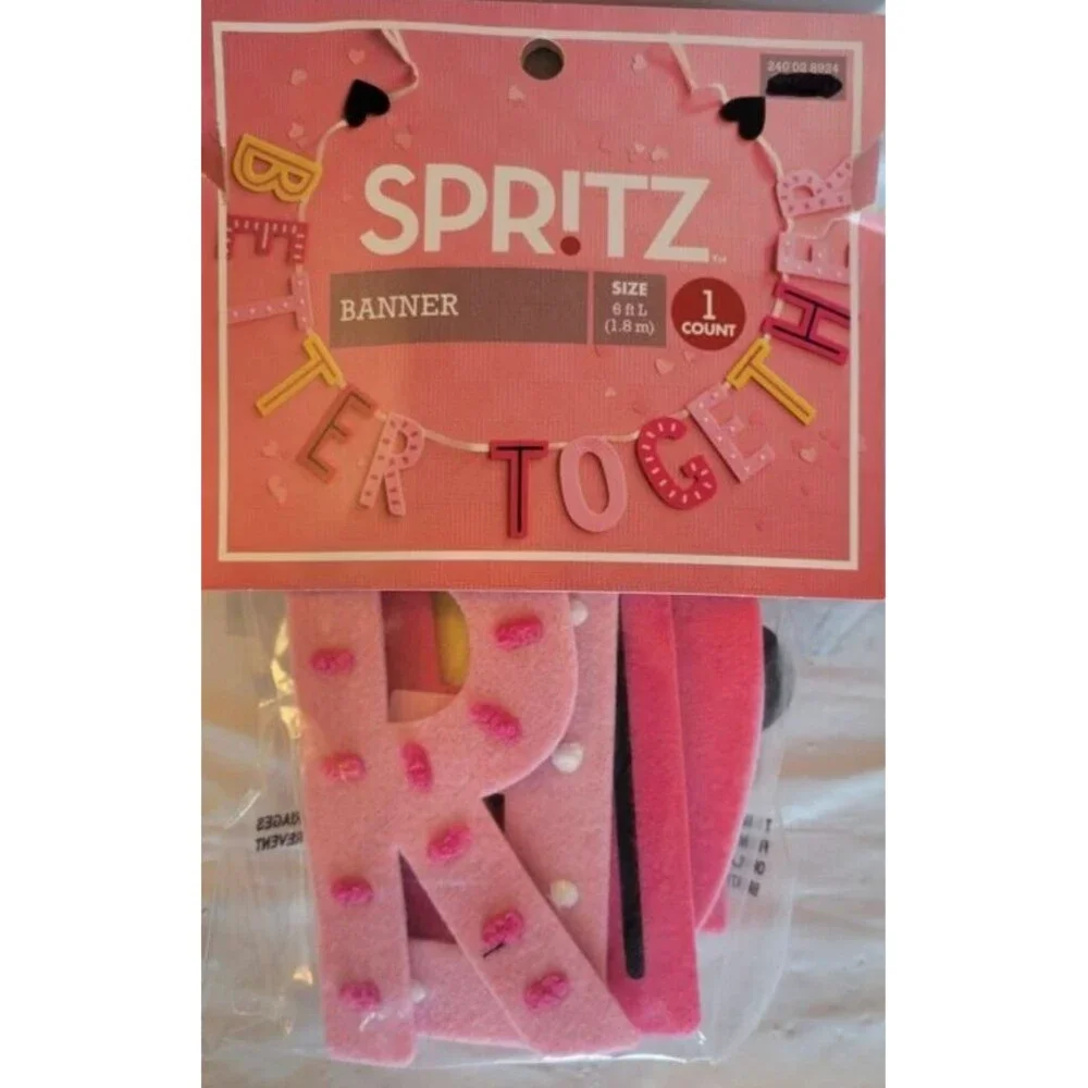 Spritz Valentine’s Day - Better Together - Garland Love 72” Banner Wedding